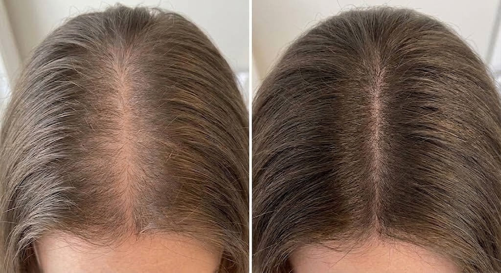 Straight hair before and after